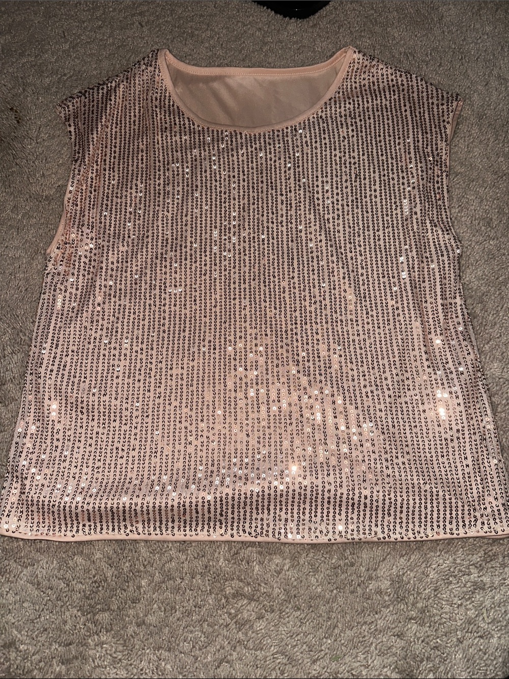 H&M Rose Gold Sequin Tank Top
